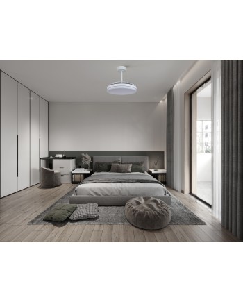 LUNA  M * VENTILADOR MEDIANO LED - BLANCO